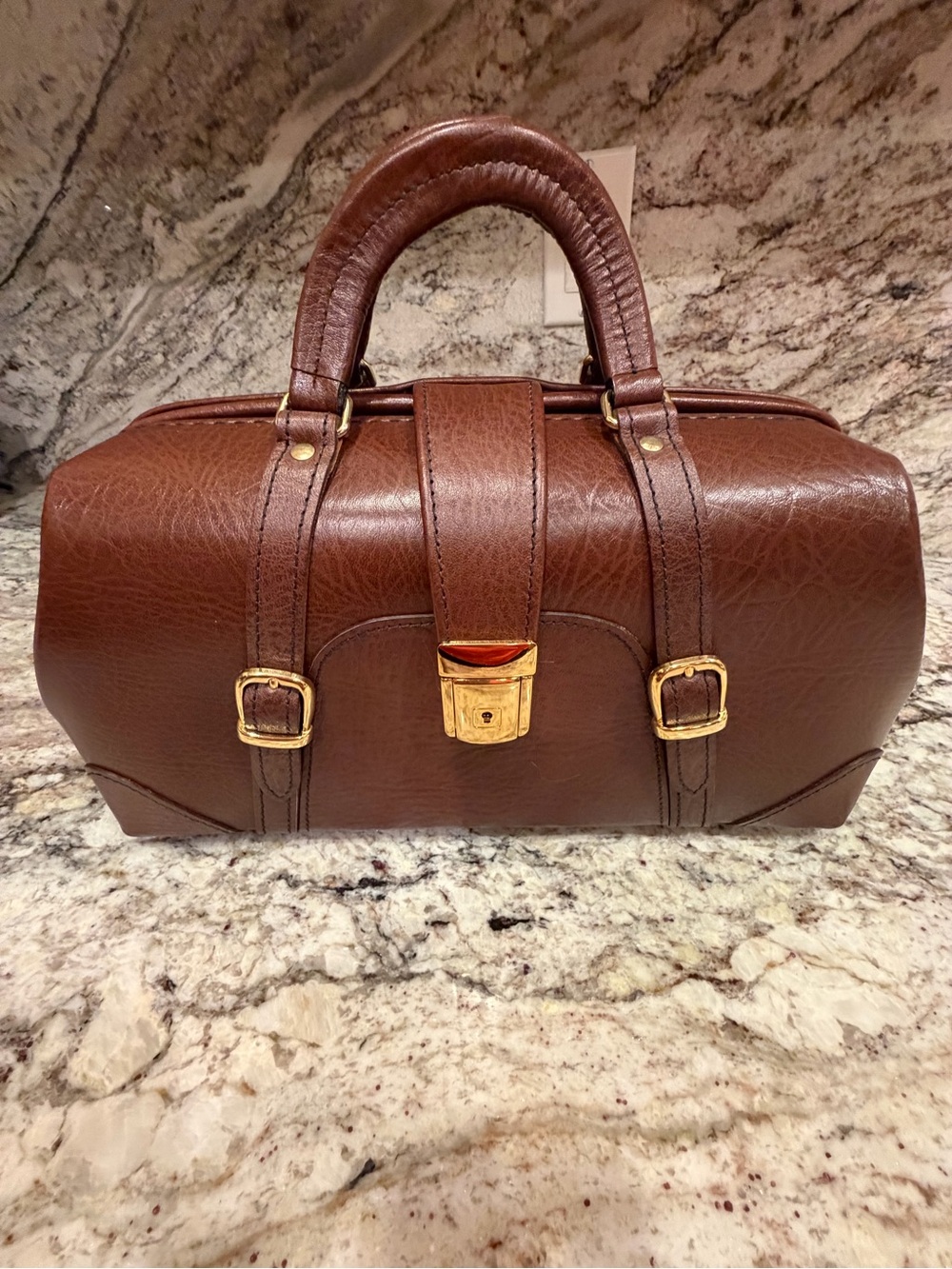 Vintage leather medicine bag